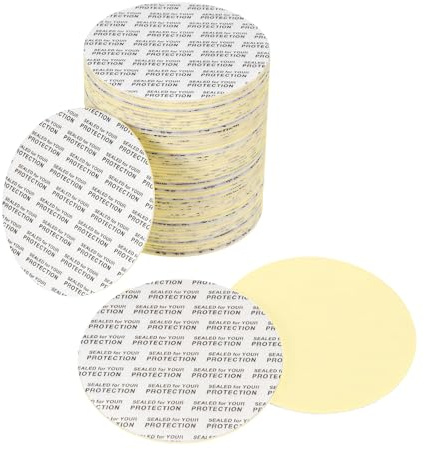 PATIKIL Forro de espuma para tapa de 60 mm, 60 unidades, sellos adhesivos redondos sensibles a la presión, revestimientos resistentes a la manipulación para frascos de vidrio de plástico, frascos