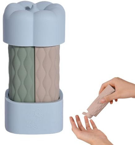 Rrlihjgu Botellas de viaje para artículos de higiene | Contenedores portátiles recargables | 4 en 1 botellas de silicona ligeras a prueba de fugas para champú, acondicionador y cosméticos