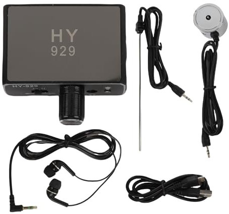 SPYMINNPOO Detector de Fuga de Agua, Kit de Monitor de Fuga de Tuberías de Doble Sonda de Alta Sensibilidad con Auriculares para Tuberías de Agua, Tuberías de Cemento