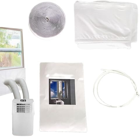 Sello de ventana para aire acondicionado portátil – Kit de sellado de ventana de aire acondicionado portátil | Accesorios de repuesto sin instalación de perforación para exterior hogar invierno