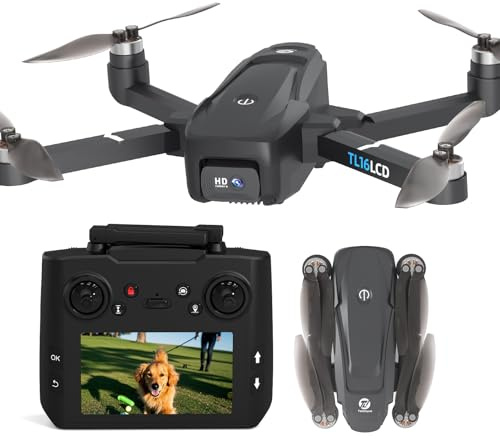 Drohne mit 4K Kamera für Erwachsene GPS Drohne mit LCD Fernbedienung Follow Me Automatische Rückkehr 5G Langstreckenübertragung Mini RC Quadrocopter für Anfänger Geschenke Ein-Knopf Start Landung