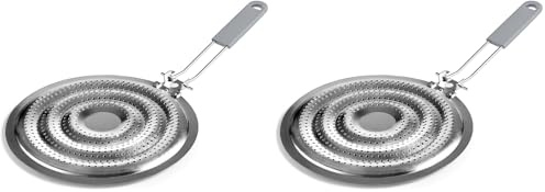 IBILI - Diffuseur pour gaz, Acier étamé, Conception adaptée pour les cuisinières au gaz (Lot de 2)