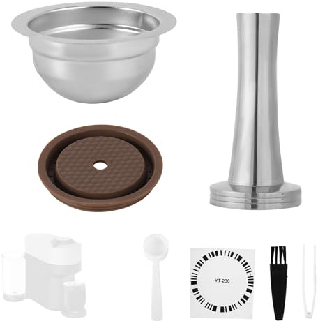 Reusable Coffee Pods Set, Stainless Steel Refillable Coffee Capsules with