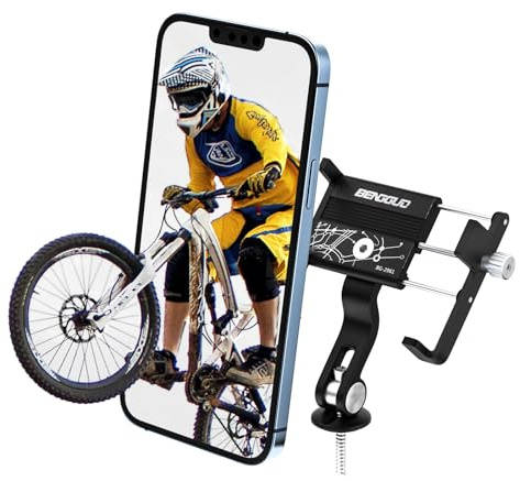 Supporto per bicicletta per telefono cellulare in alluminio,(1S smontaggio rapido)Supporto universale per cellulare da bicicletta,supporto per cellulare da bicicletta per smartphone da 3,5-7,0 pollici