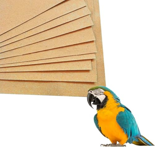 Dnoifne 40 Fogli Carta per Fondogabbia Uccelli | Rivestimento per Ghiaia | 43 x 28 cm | Carta Assorbente per Gabbie | per Animali Domestici