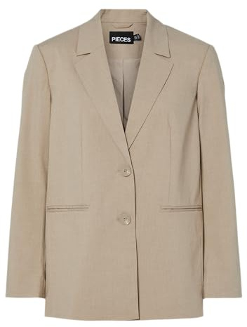 PIECES Pcrosa LS Loose Blazer Noos BC, Grigio, L, Greige., L