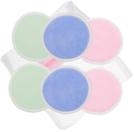 DECOMELODY Lot De 7 Disques Démaquillants En Fibre Végétale Réutilisables 7 Pcs Taille Moyenne Écologiques Pour Femmes Usage Quotidien Pochette De Rangement Lavable
