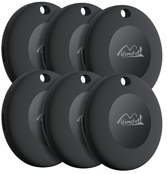 Lifemate Life Tag – Bluetooth spårningsetikett 6-pack, kompatibel med Apple Find My, alternativ till AirTag för nycklar och bagage