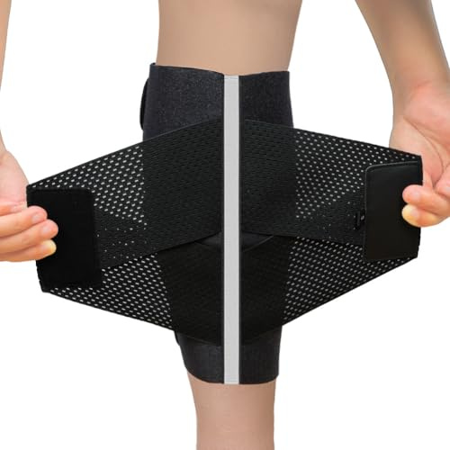 Fefod Soporte de Pantorrilla Músculo de Desgarrado, Soporte de Pantorrilla Hombres y Mujeres, Mangas de Compresión para Pantorrillas Ajustable, Banda Elástica Presurizar para Distensión de Calambres-S