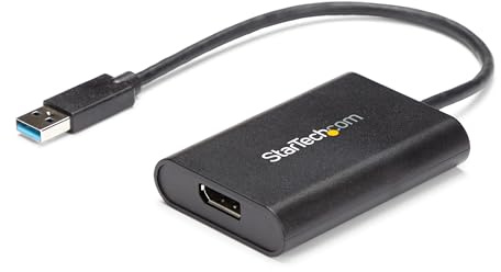 StarTech.com USB 3.0 to DisplayPort Adapter - 4K 30Hz - External Video & Graphics Card - Dual Monitor Display Adapter - Supports Windows (USB32DPES2)