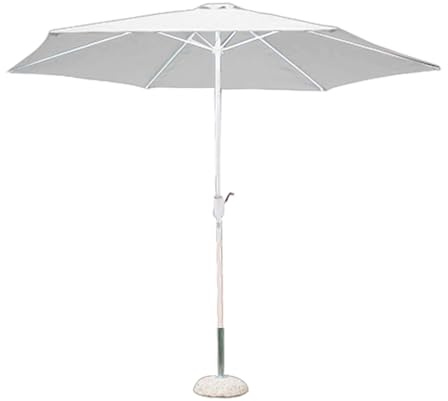 milani home Ombrellone da Giardino Diametro 3 Palo Centrale Bianco per Esterno Ristorante Gelateria Bar Hotel Albergo