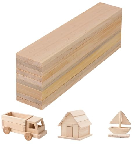 10 Pieces 20 cm Pine Wood Rectangle Board fit for Craft Painting Modelling Fretwork Engraved Home Decor