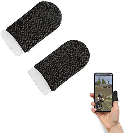 Manchons de Doigt de Jeu pour Téléphone Portable 2pcs, Manchon de Doigt de Jeu Mobile PUBG, Manchon de Doigt de Contrôleur de Jeu à écran Tactile Respirant et Résistant à la Sueur Réutilisable