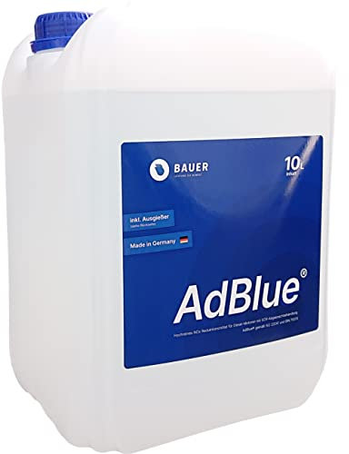 Bauer Blue AdBlue 10 Liter inkl. Einfüllschlauch Hochreine Harnstofflösung für SCR-Abgasnachbehandlung