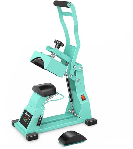 Heat Press Machine for Caps with 2 Interchangeable Plates (6.7 x 3.8, 6.7 x 2.5), Heat Press for Coated Hats and High Sublimation and Ironing Projects