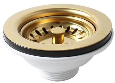 TALEA 114MM Kitchen Sink Basket Strainer (Gold),Gold Sink Waste Kit,xk185c036-U