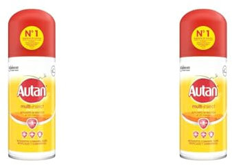 Autan Protection Plus Repelente de Mosquitos en Spray - Protege de mosquitos, moscas y garrapatas, 100ml, Loción (Paquete de 2)