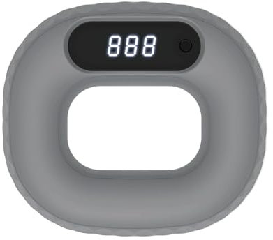 JASPORT GT3 Smart Griffkraft Trainer, Silikon Ring Handgriffstärker, Unterarm-/Handgelenk-/Finger-Grifftrainer, rutschfest, mit Zähler, Stressabbau, Klettern, 40LB (Grau)
