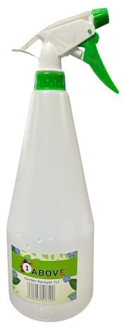 1ABOVE 1 Litre Plastic Water Spray Bottle | Spray Bottles for Cleaning Solutions and Gardening | Plant Watering Sprayer | Adjustable Mode | Clear Plastic Bottle | Refillable, Spray Bottle for Hair
