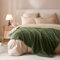 Covebett Plüsch Kuscheldecke Flauschig Decke 150x200cm Fleecedecke Grün Einfarbig Weich Dicke Überwurfdecke Winter Warm Cashmere Touch Fleece Tagesdecke Sofadecke Wohndecke für Couch Bett Sofa