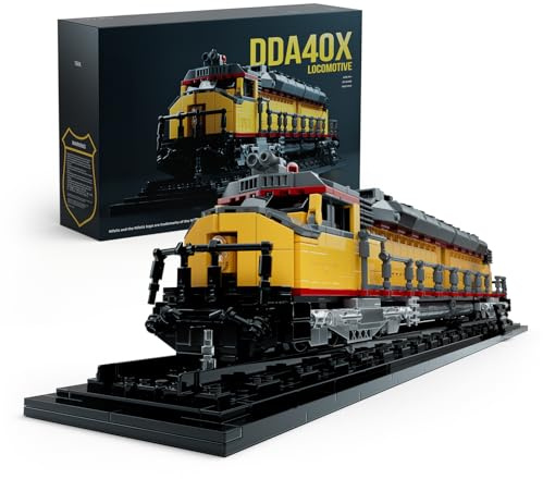 ​Nifeliz DDA40X LOCOMOTIVE Building Set with Base, Diesel Train Building Toy Model for Adult Train Lovers, Steam Locomotive with Rails to Build, Collectible Gifts (1603 PCS, NF10296)