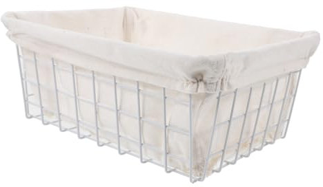 IMIKEYA Küchenkorb ablagekörbe kühlkorb einkaufskorb leinenbettwaesche garming laufstall spielzeug storage baskets toy stock gefütterter Organizer eiserne Körbe Aufbewahrungskorb aus Draht