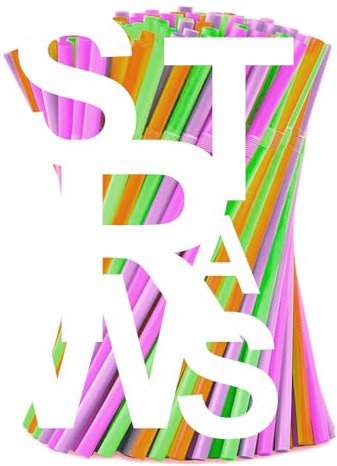 100 Harte Strohhalme,Party-Trinkhalme,100 Stück, Wiederverwendbare Strohhalme für Party,Geburtstag,Hochzeit, Harte Trinkhalme für Smoothies,Saft,Cocktail(100)