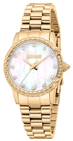 Just Cavalli Damen Analog Quarz Uhr mit Edelstahl Armband JC1L310M0065
