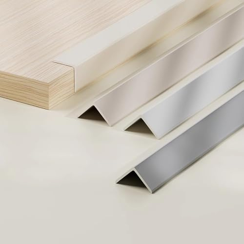 Aluminum L Molding Corner Guards 90cm*3pcs, Trim Wall Corner Guard Edge Protector, Angle Profiles for Floors, Steps, Stairs and Walls, Edge Strip(Silver Gray,2cm/0.78in)