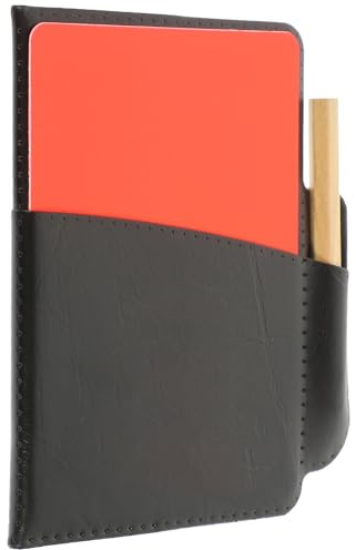 ifundom Set Arbitre Football avec Cartons Rouge et Jaune Portefeuille Spécial Plastique Portable pour Matchs et Événements Sportifs