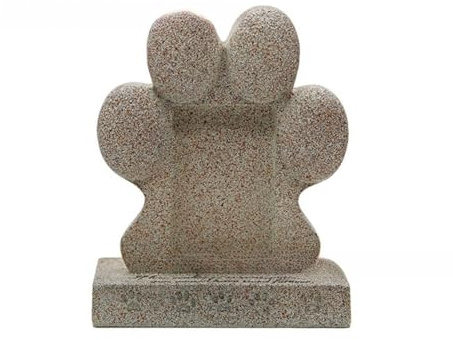 Homeponnew Pietra commemorativa a forma di zampa, per tomba da giardino, con cornice per foto, in resina resistente, per cani e gatti