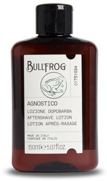 Bullfrog - Agnostico Dopobarba: Dopobarba Rinfrescante e Lenitivo con 92% Ingredienti Naturali, Fragranza Legnosa e Aromatica, Azione Tonificante e Comfort Prolungato, 150 ml