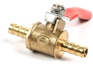 Brass Ball Valve 6mm Shut Off Valve Barbed Hose Pipe Joiner Faucet Connector Adapter for Water Gas Oil (Pack of 1)