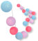 CREATIVECOTTON LED Lichterkette mit Cotton Balls inkl. Timer und Dimmer (Colour, 20 Kugeln)