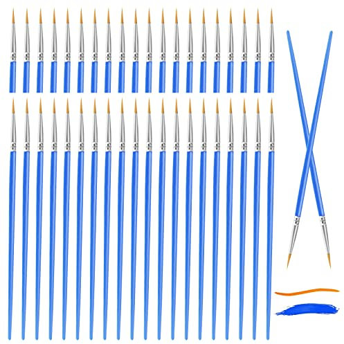 TSHAOUN 70 Stück Runde Pinsel Kleine Künstlerpinsel Pinsel Set für Details und Kunstmalerei, Nylon Pinsel Aquarell für Anfänger Künstler Ölgemälde Painting Gemälde Liebhaber Nail Art