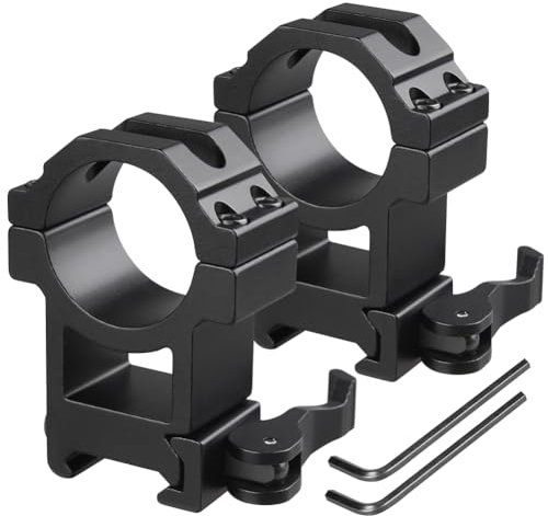 Lunette de visee Anneau de Montage Bague de Montage avec Vis pour 11mm/20mm Rail Metallique (Set_KC14)