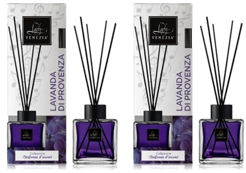 Lady Venezia Rumsdoftpinnar doftspridare med doftpinnar – 100 ml x 2 (lavendel)