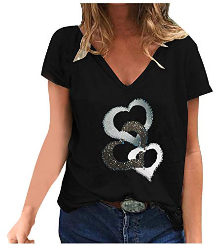 Sale Angebote Prime Angebote Blusen Lang Damen Modisch Damen Sportshirt Kurzarm Arbeit Kleidung Damen Pflege Oktoberfest Damen Shirt Top Damen Schwarz Damen Shirts Sommer Sale