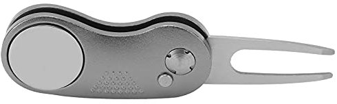 Divot-Rep-Werkzeug mit Edelstahl-Aluminiumgriff, Automatische Sp-Faltbeschläge, Grau und Somit Ideal für unterwegs. Kompaktes Design und eine Divot Rep ToolPitch GrooveCleaner