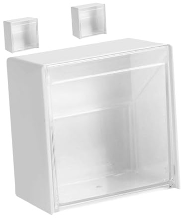 Ipetboom Organizer Da Parete Per Bagno 3 Scatole Portaoggetti Porta Cotone Cotton Fioc e Rossetti Contenitore Salvaspazio Resistente Per Zona Lavabo
