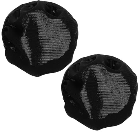 KOCKSHION 2 Pezzi Custodia Per Auricolari Protettore Auricolare Lavabile Coperture Per Auricolari in Tessuto Protezione Del Padiglione Auricolare Cuscinetto Auricolare Lavabile Stoffa Black