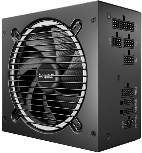 be quiet! Pure Power 13 M 550W Power Supply, 80 PLUS® Gold Certification, ATX 3.1 PSU, Support For PCIe 5.1 GPUs, Semi-Passive 120mm be quiet! Fan, LLC Technology, Single Rail, For Overclocked GPUs