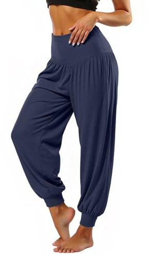 Neteson Pantalones Harén Mujer Pantalones Harem Yoga Pilates Pants Modal Harem Pantalón Holgados Verano Largos