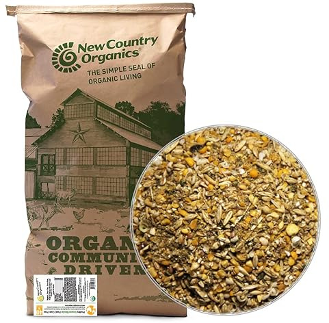 New Country Organics | Grower Feed for Growing Broilers, Pullets and Cockerels | Soy-Free and Corn-Free | 19% Protein | Certified Organic & Non-GMO | 40 lbs