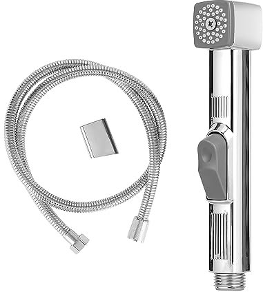 Geepas Hand Held Toilet Bidet Sprayer | Personal Hygiene Bathroom Bidet Tap Spray, Shattaf Toilet Cleaning Faucet | Water Hose & Mounted Sprayer Holder Included, Douche Bidet Toilet Spray