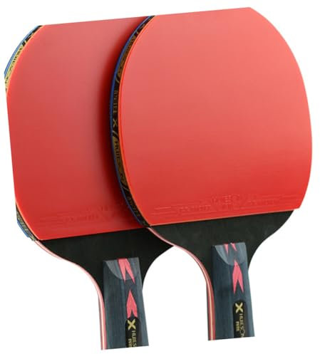 BESPORTBLE 2 Stück 5 Professioneller Tischtennisschläger Pongpaddel aus Kohlefaser Professioneller Pongschläger Pong-Paddel Pongbälle Pong-Pong-Bälle 5 Sterne Tischtennisschläger Spiel Bambus