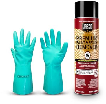 Multiple Paint Stripper - Jasco Premium Paint & Epoxy Remover Aerosol -16 oz – Paint Remover from Wood, Metal & Masonry – Results in 15minutes - Available with Centaurus AZ Gloves