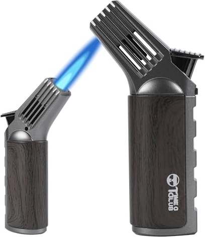 Bruciatore a gas da cucina ricaricabile con fiamma regolabile – Bruciatore flamber per crème brûlée, barbecue, fai da te, campeggio e creazione di gioielli, antivento e sicuro (senza gas)