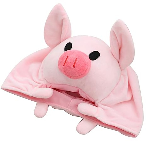 WOONEKY 1pieza Sombrero De Cerdito Divertido y Para Fiestas Accesorio Creativo Para Fotos Disfraz De Cerdo Juguete Para Niño Niña Color Rosa