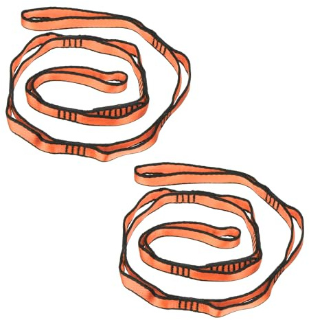 PATIKIL Lot de 2 Sangle en chaîne Daisy Sangles d'escalade Orange